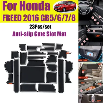 

23Pcs/set For Honda FREED 2016 GB5/6/7/8 Car Accessory Non-slip Door Groove Pad Covers Rubber Gate Slot Pad Mat Coaster Pad