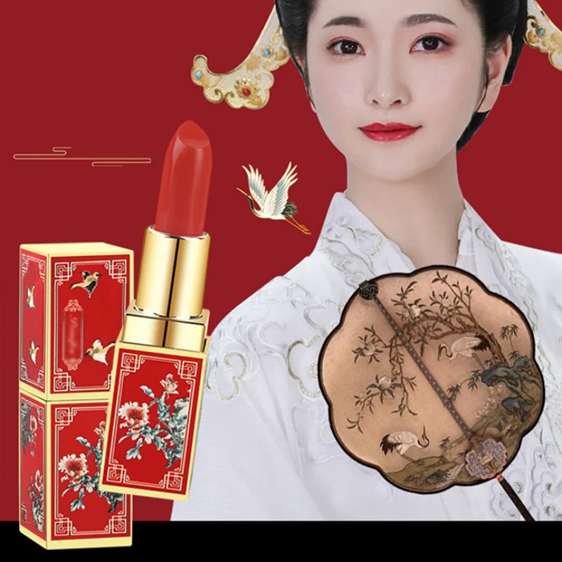 

Nostalgic Style Lipstick Set Waterproof Non-Stick Cup Long-Lasting Lipstick Kit
