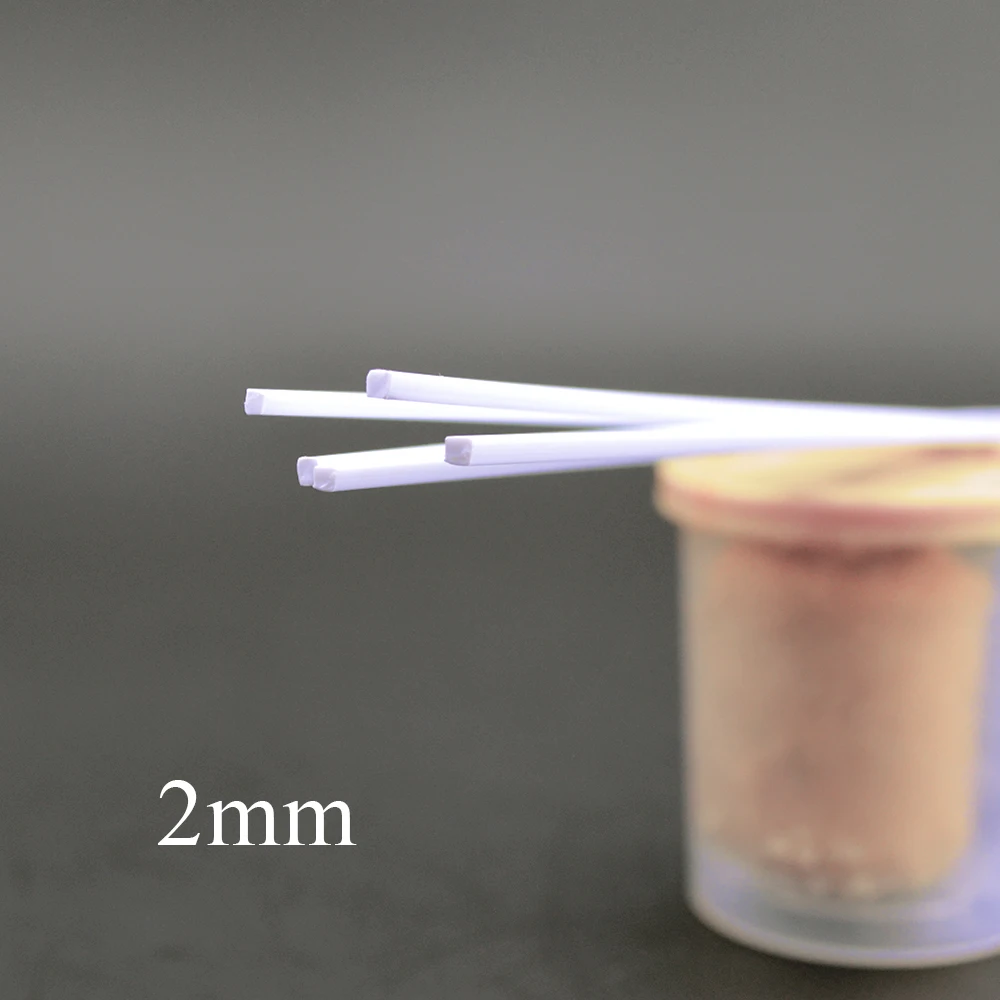 100 шт 0,5-2 мм ABS пластик белый квадрат стержень палка для архитектурной модели