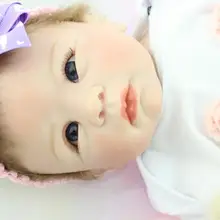 55 см Прекрасный boneca reborn/настоящий силикон-reborn-baby-dolls волосы с корнями модное платье лучшие куклы для девочек детские игрушки