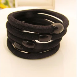 30Pcs Hair Rope Women Bean Black Elastic Ring Elastic Hair Bands Rubber Gum For Hair Accessories Hairband Girl Ties Scrunchy