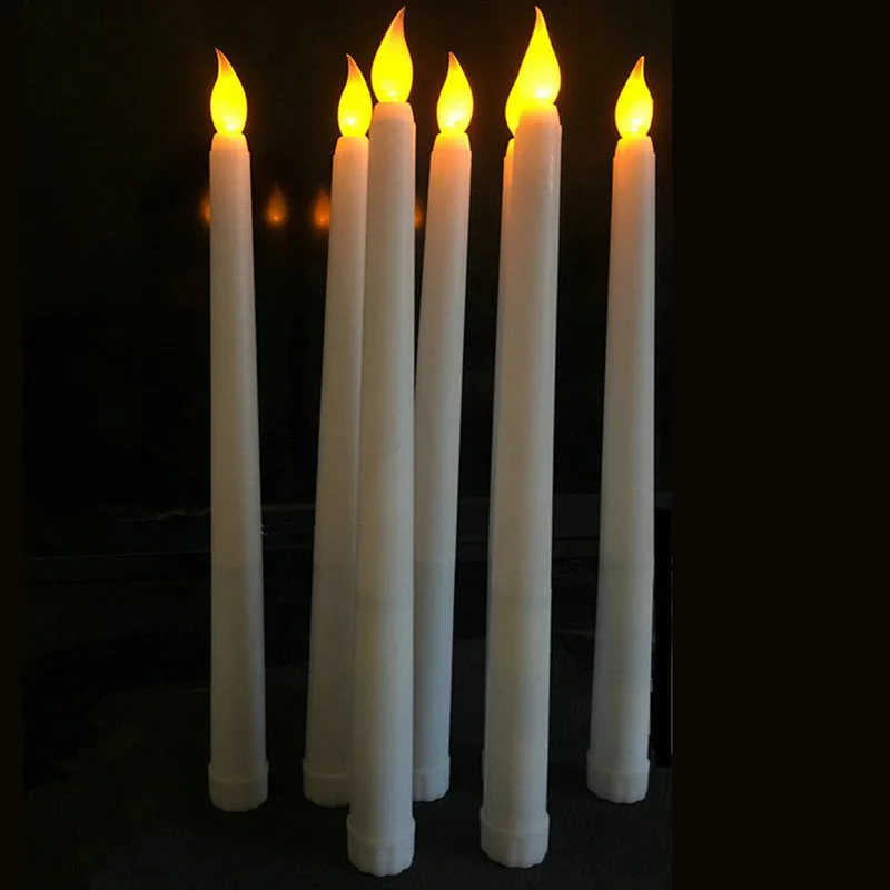 

mycyk 28CMLED pole wax LED electronic long pole candle 11-inch LED electronic pole candle 5pcs/lot Wedding Home table decor new
