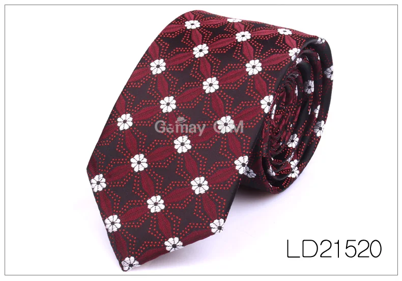 Новые жаккардовые тканые галстуки для мужчин, Цветочные Классические Галстуки, модные полиэфирные тонкие мужские галстуки для подарков, Свадебный костюм, галстук, ширина 6 см - Цвет: LD21520