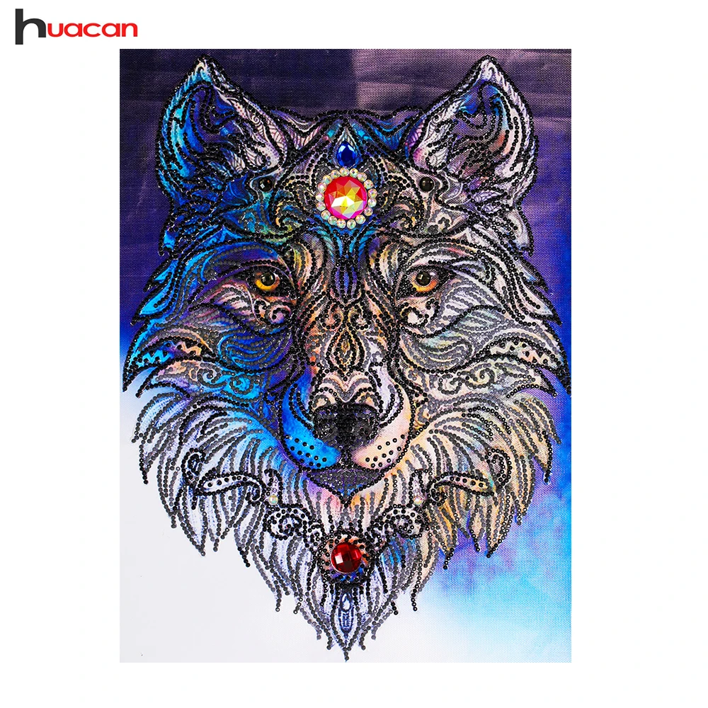 

Diamond Embroidery Animal Wolf Partial Special Shaped Diamond Painting Crystal Rhinestones Cross Stitch 5D DIY Mosaic Home Decor