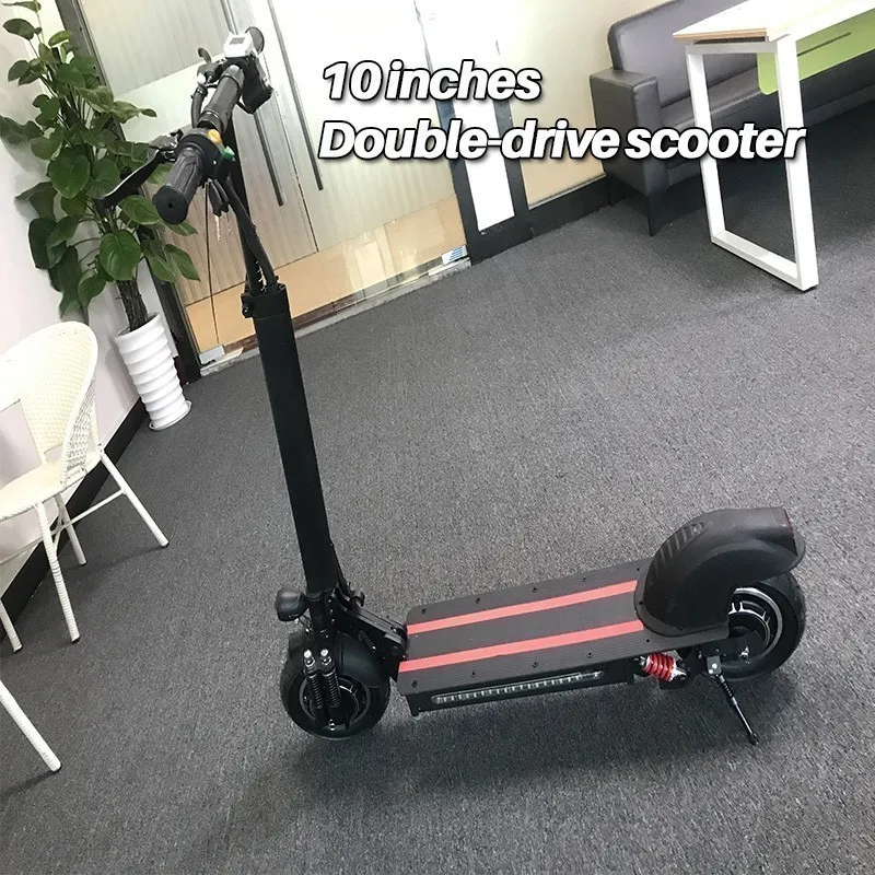 Perfect Newest Electric Scooter for Adults 10inch 48V/1200W  kick scooter foldable big wheel black white electro bike 1