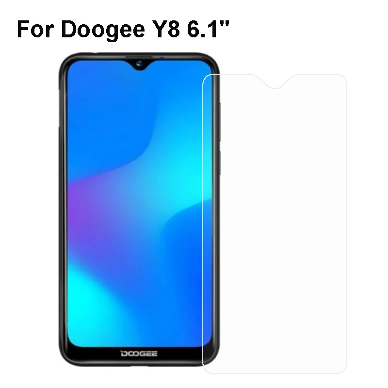 

for Doogee Y8 Plus Phone Tempered Glass Screen Protector 2.5D 9H Doogee S90 Phone Glass Cover Film Doogee N10 y8c X90L X50 X70