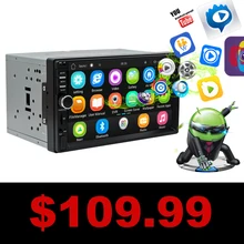 Rhythm 2 din car radio gps navigation android 6.0 auto bluetooth double din multimedia player universal 1024*600 support dab