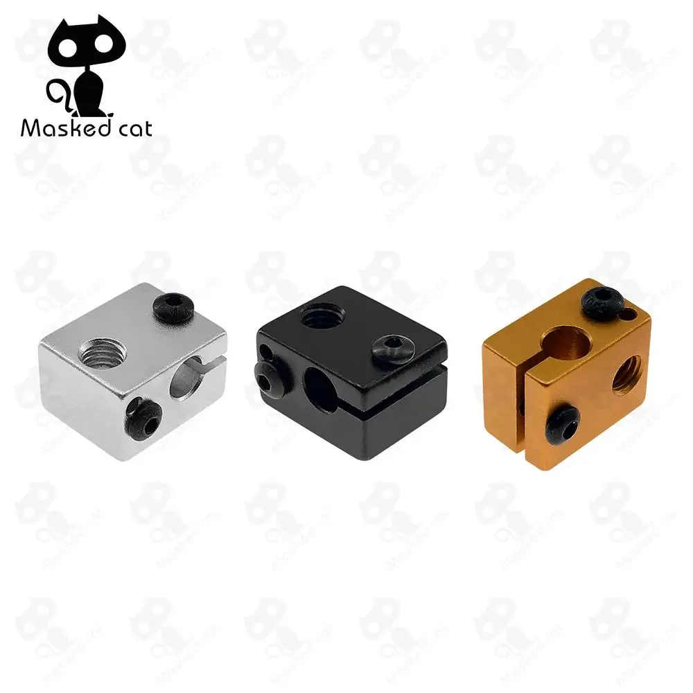 

5pcs/lot V6 Heat Block Aluminum 20*16*12 mm Part For J-head Extruder HotEnd 3D Printers Parts Heater Hot End Heating Accessories