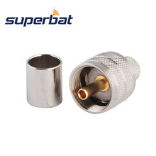 Superbat 10 pcs RF Connector UHF Crimp Plug Male for RG8, RG213,RG214,LMR400 Cable