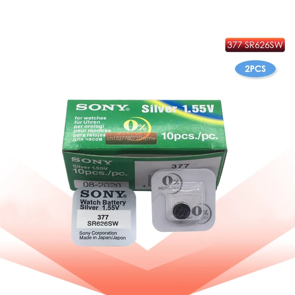 2 шт. Новинка SONY 377 SR626SW 626 SR626 V377 AG4 часы батарея Кнопка монета ячейка Сделано в Японии