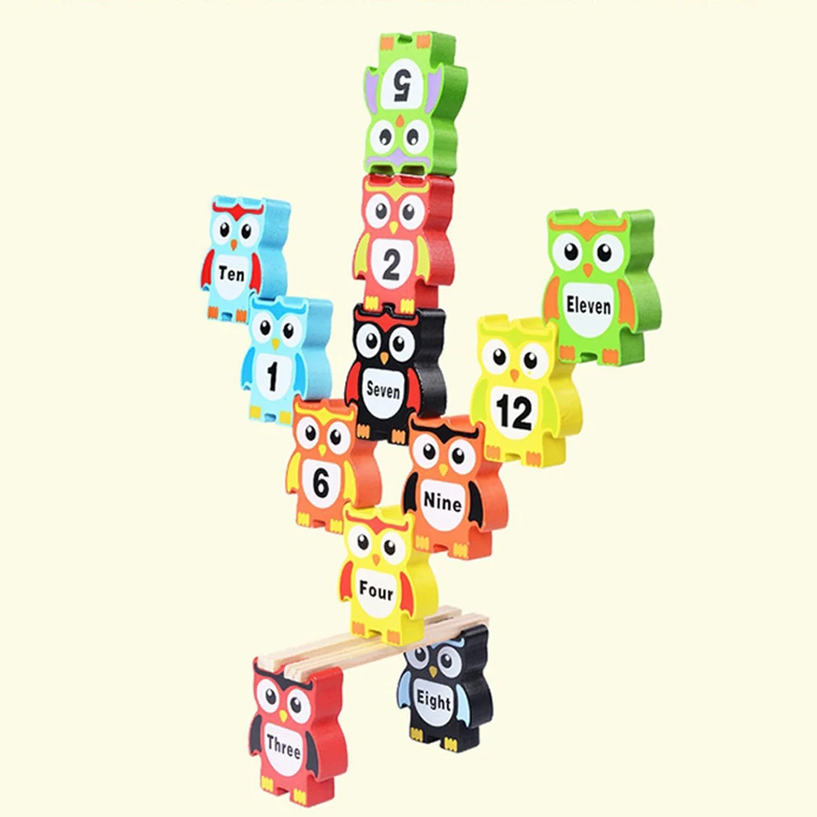 

Cartoon Owl Baby Educational Stacking Toy Balance Skill Training Stacking Tower Game Baby & Toddler Early Learning Toys 2018 New