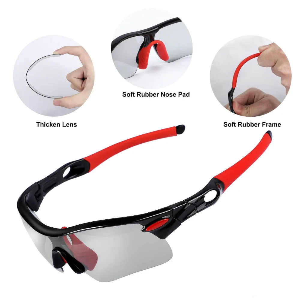 WEST BIKING Polarized Cycling Glasses UV400 Photochromic Sport Sunglasses Bike Goggles Myopia Frame Gafas Ciclismo Bike Eyewear