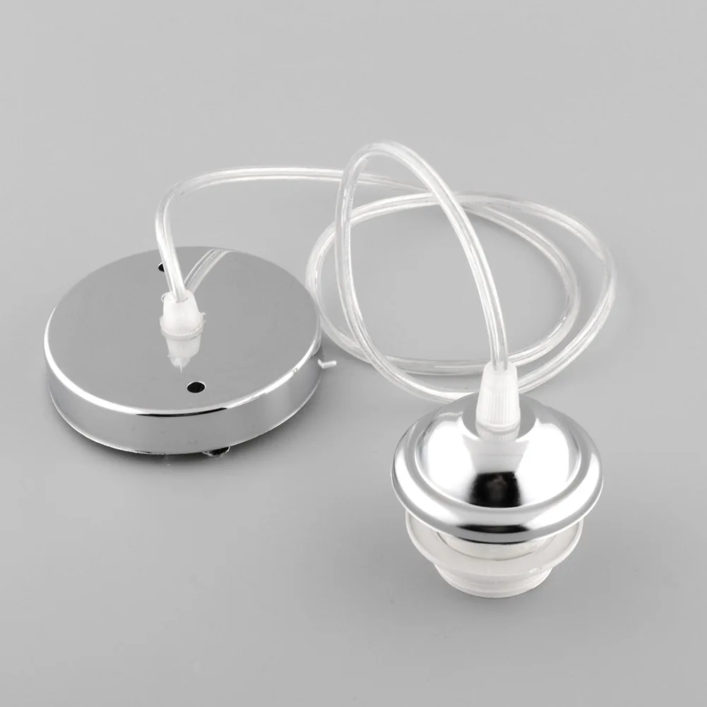 

Chrome Ceiling Rose Pendant E27 Screw Office Lamp Holder Durable Socket