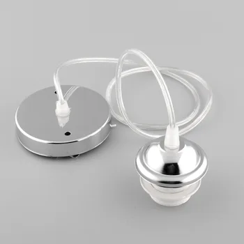

Chrome Ceiling Rose Pendant E27 Screw Office Lamp Holder Durable Socket