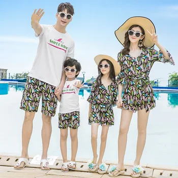 

Boys Tracksuit 2019 Summer Couples Matching Clothing Mother Mom and Daughter Matching Clothes Like Father Son Bestfriend Shirts