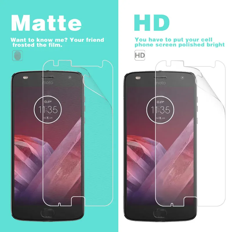 Антибликовая матовая пленка для Moto Z2 Play 5 in XT1710 HD прозрачный глянцевый защитный
