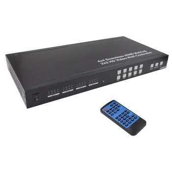 

PUZHIJIE PZJ-SMX44 Seamless 4x4 HDMI Matrix Selector Switcher with Four Picture Multiviewer 2x2 Video Wall Controller