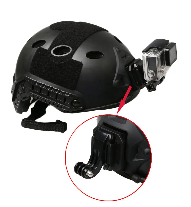 2pcs J Hook Buckle Torso Belt Helmet Mount Base For Gopro Hero 6 5 4 Session 3 Yi 4 K SJCAM SJ4000 Wifi Camera Accessories (3)