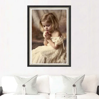 

The Pray Girl Counted Cross Stitch 11CT 14CT DMC Cross Stitch DIY Cross Stitch Kits Embroidery for Home Decor Needlework Crafts