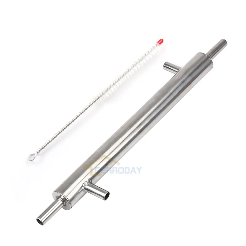 

40cm Cooler Brew Distiller Condenser Stainless Steel External Cooling Pipe Tube For Home Brewery with 36cm brush