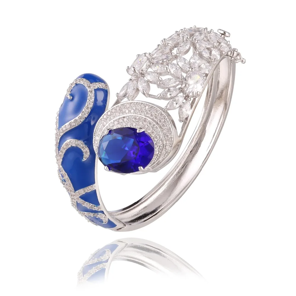 

GrayBirds New Fashion Flower Bangles For Wedding Girl Blue White Red In The Stock High Quality Luxury Jewelry MLB047