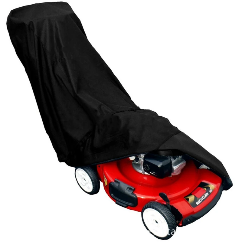 

Large Size Weather and UV Protected Waterproof Lawn Mower Cover Covering with Secure Draw String for Push Mowers for Universal F