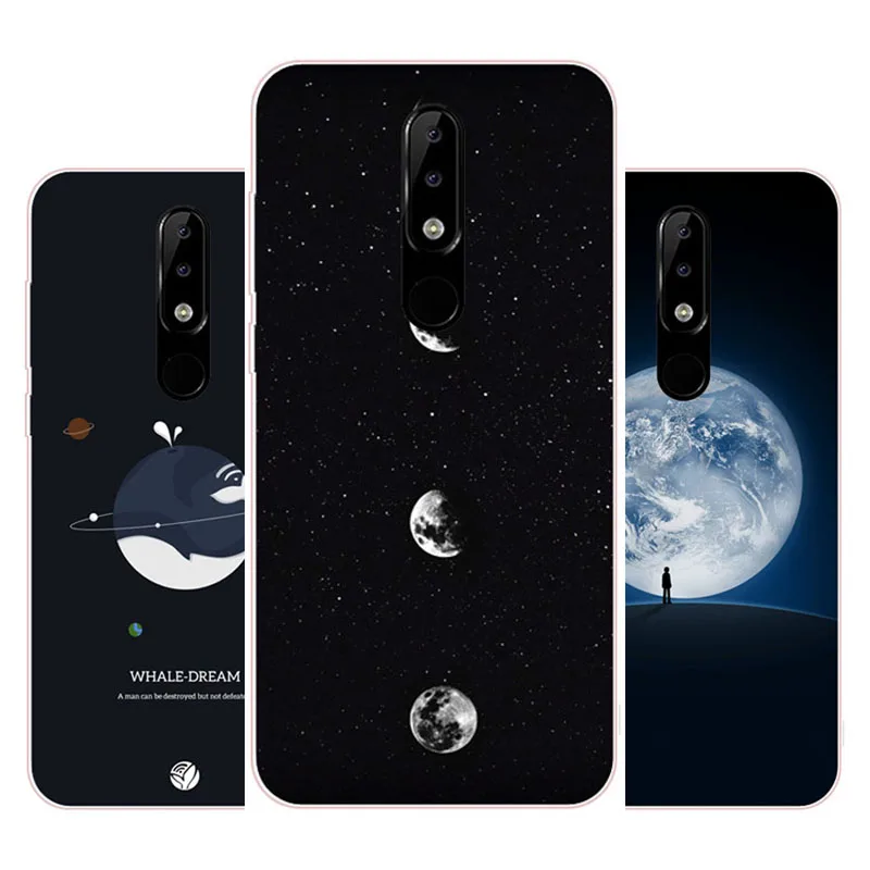 

For nokia 7.1 plus Case,Silicon map view Painting Soft TPU Back Cover for nokia 7.1 protect Phone cases