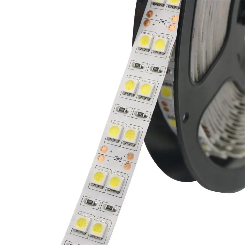 ZuczugDC 12 V SMD 5050 Светодиодная лента теплый белый 120Led/M Водонепроницаемые