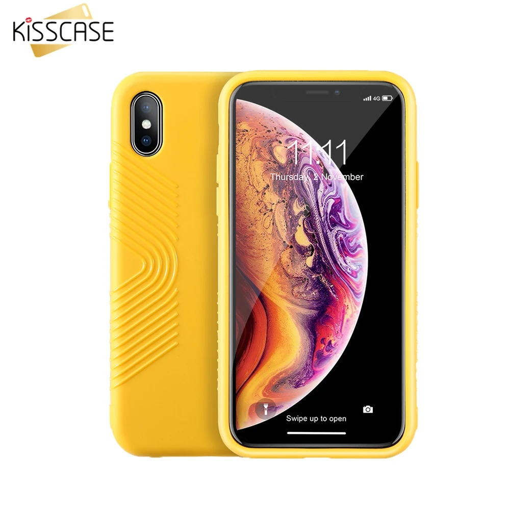 Мягкий ударопрочный силиконовый чехол KISSCASE для iPhone 6 6S 7 8 Plus X XS Max Mate TPU MAX XR ТПУ Капа