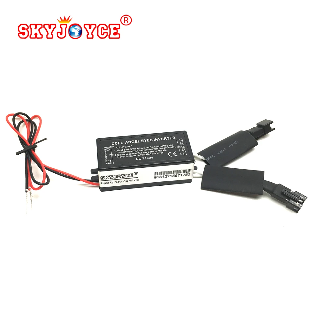 2X 12V universal CCFL inverter replacement 1 for 2 lamps ccfl angel eyes drl driver Halo Ring CCFL Spare Ballast for E46 angel (2)