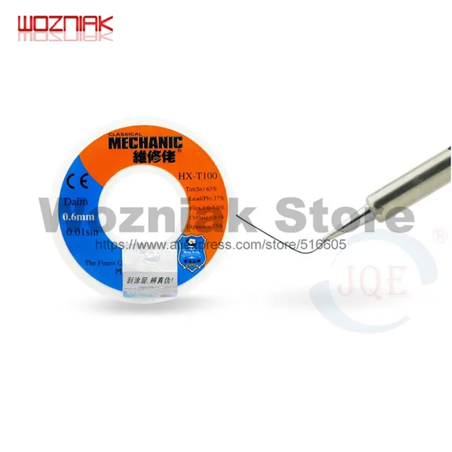 Mechanic Solder Wire 0.2/0.3/0.4/0.5/0.6/0.8/1.0mm/1.2mm Clean Rosin Core Welding Tin Lead Solder Iron Wire Reel Soldering Tools