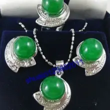 Природный красивый зеленый камень кулон, серьги кольцо(7-9#) кварцевый изысканные свадебные широкий часы Крылья женские королева