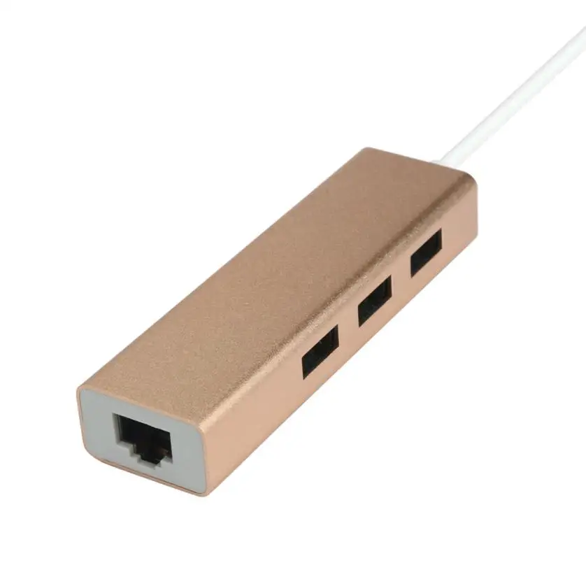 HL USB 3,1 Тип C концентратор 3 Порты и разъёмы и RJ45 Gigabit Ethernet адаптер 3,0 USB-C ПК MAC FS MAY15 E21