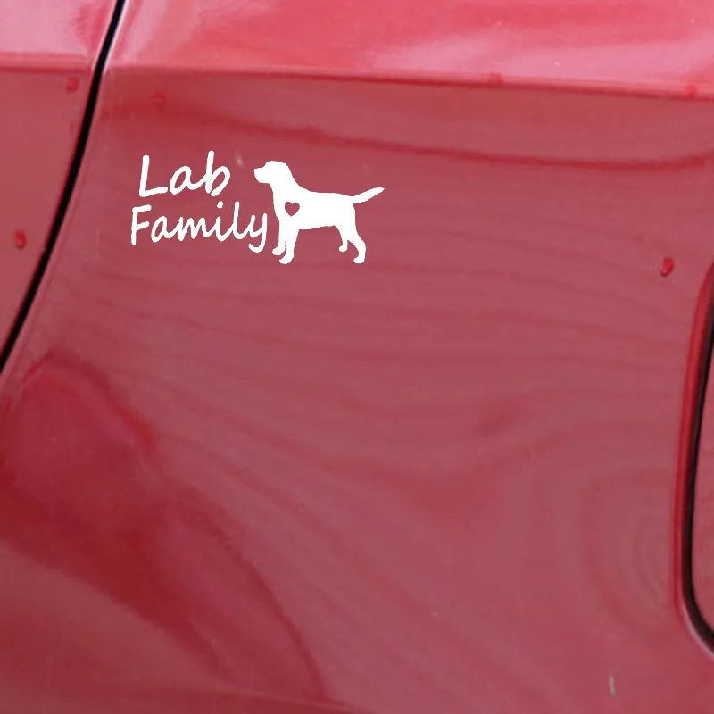 YJZT 13,8 см* 6 см Лаборатория Семья Лабрадор мама виниловая наклейка с принтом собаки стикер автомобиля лабраддл подарок черный/серебристый C3-2221