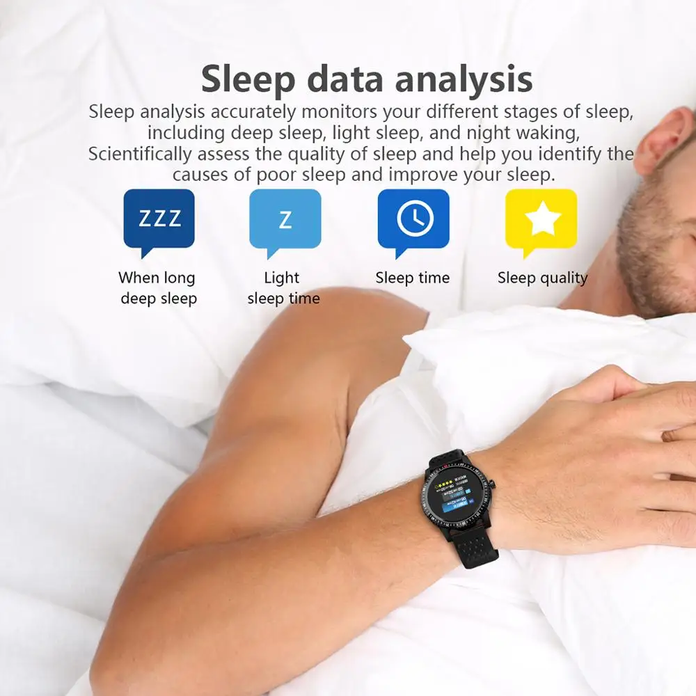 T1 Smartwatch IP67 Waterproof Wearable Device Heart Rate Monitor Color Display Smart Watch For Android IO 30 Days Standby
