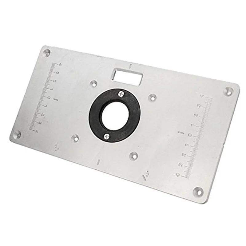 32351208mm Aluminum Router Table Insert Plate Wood Router Trimmer For Woodworking Benches with 4 Insert Rings Engrving Machine