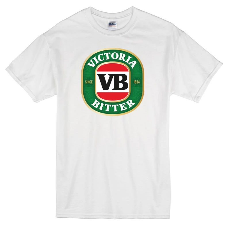 VB T Shirt white new victoria bitter beer hangover drunk partyTShirts AliExpress