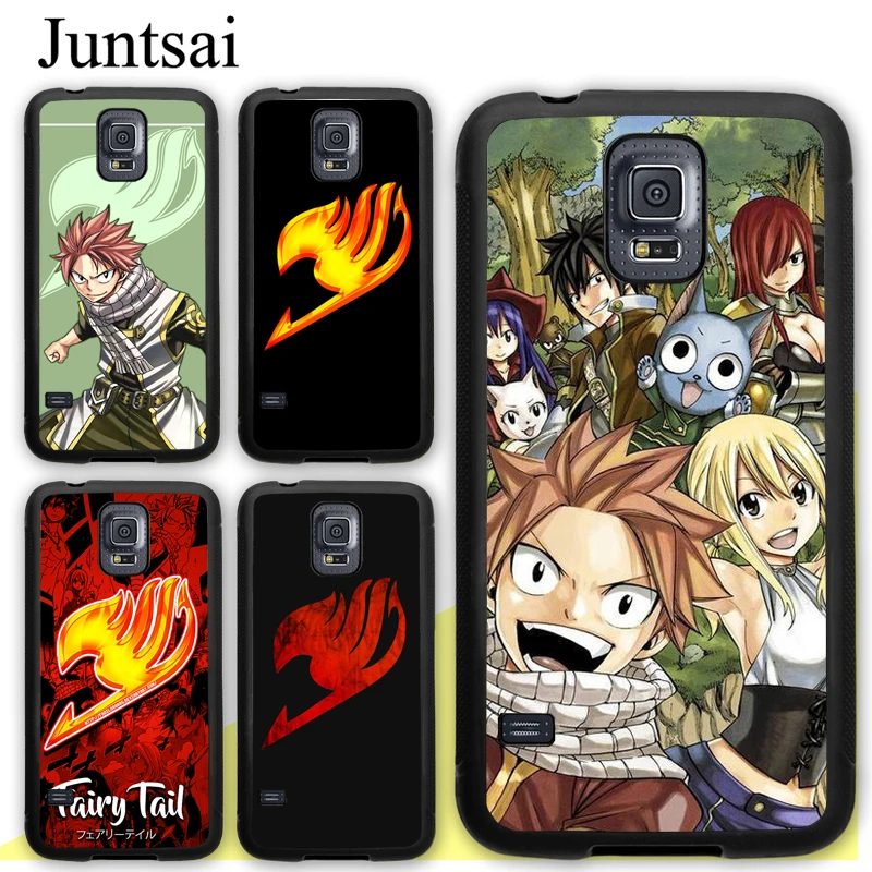Juntsai Fairy Tail Natsu Logo Phone Cases For Samsung Galaxy S5 S6 S7