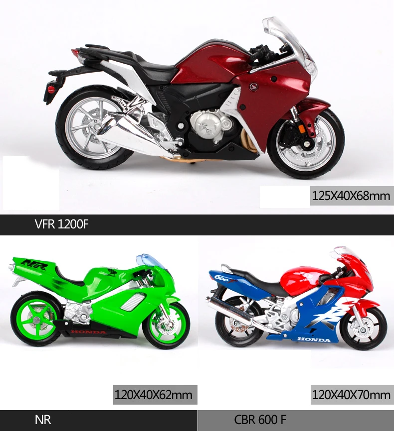 Maisto 1:18 Scale Motorcycle Toy Alloy Motorbike VFR CBR600RR CRF450R Collectible Model Toys Cars Gift