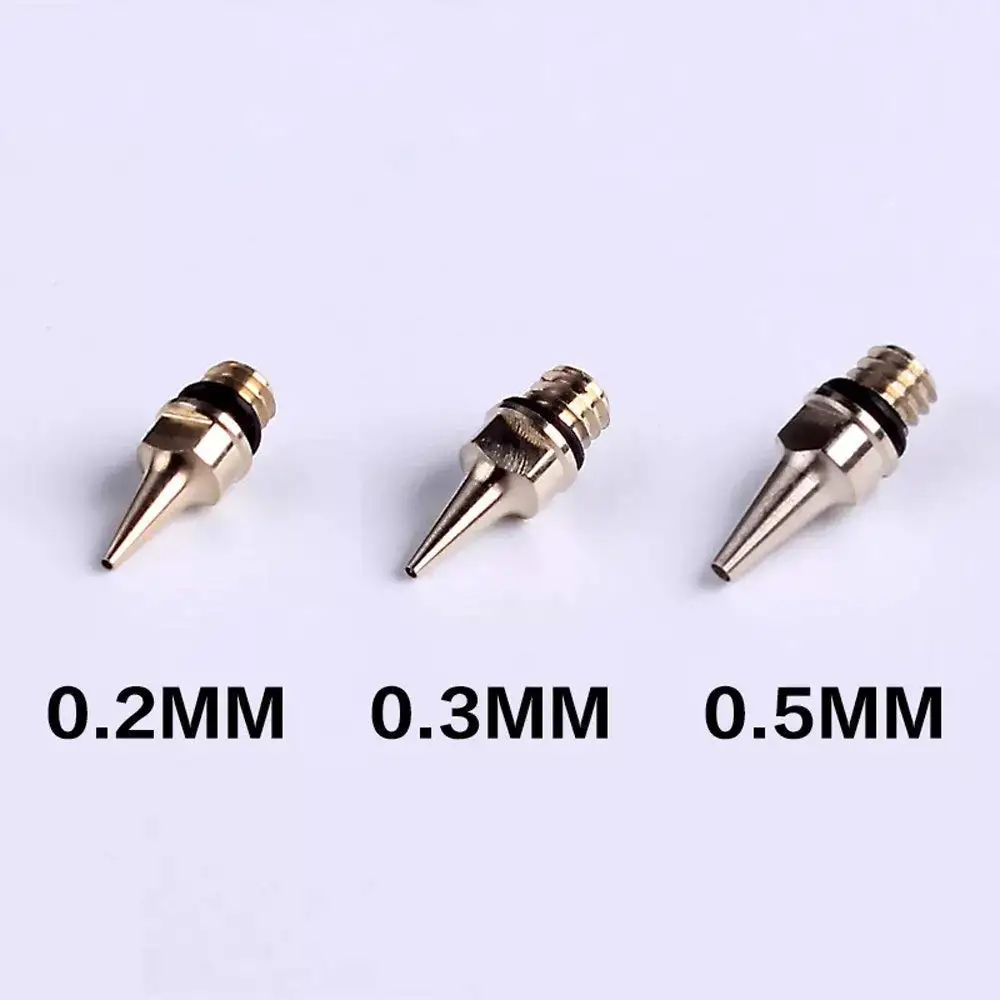 0.2/0.3/0.5mm Airbrush Nozzle Needle Replacement Parts Set For Airbrushes Spray 