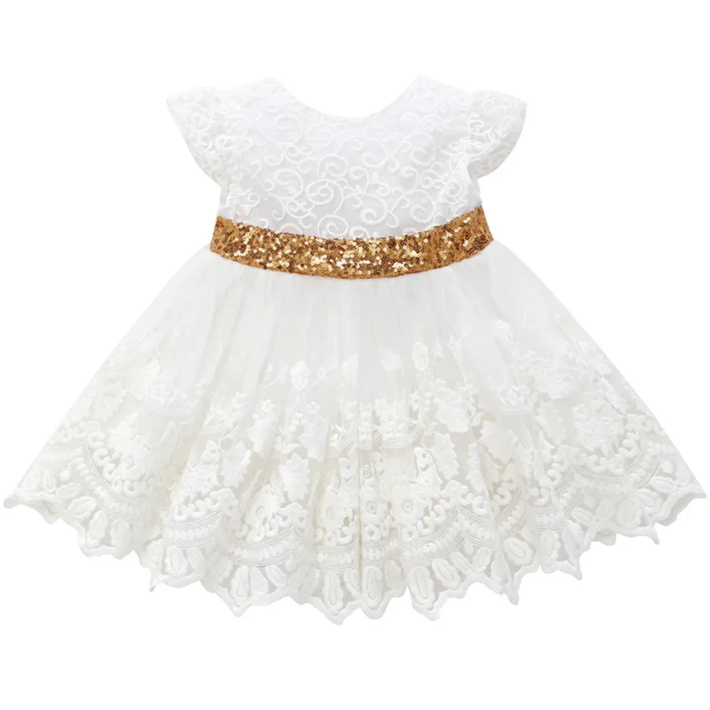 

Girls Clothing Summer Girl Dress Toddler Baby Wedding Dress Girls Bow Pattern Floral Lace Princess Dress Clothes dropshipping