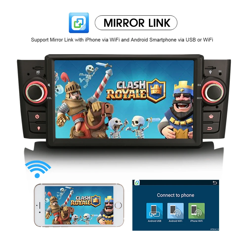 7 &quotAndroid 7.1 Радио Автомобильный Мультимедийный Плеер для Fiat Punto Linea Авто GPS Wi Fi dab + DVR