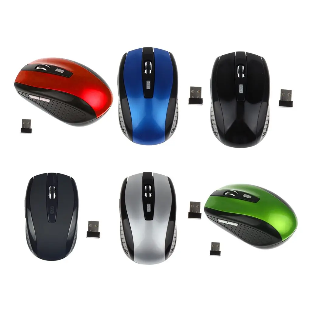 

6 Buttons Laptop Notebook PC Mouse Cordless Optical Game Mice 3 Adjustable DPI 2.4G Wireless Gaming Mouse