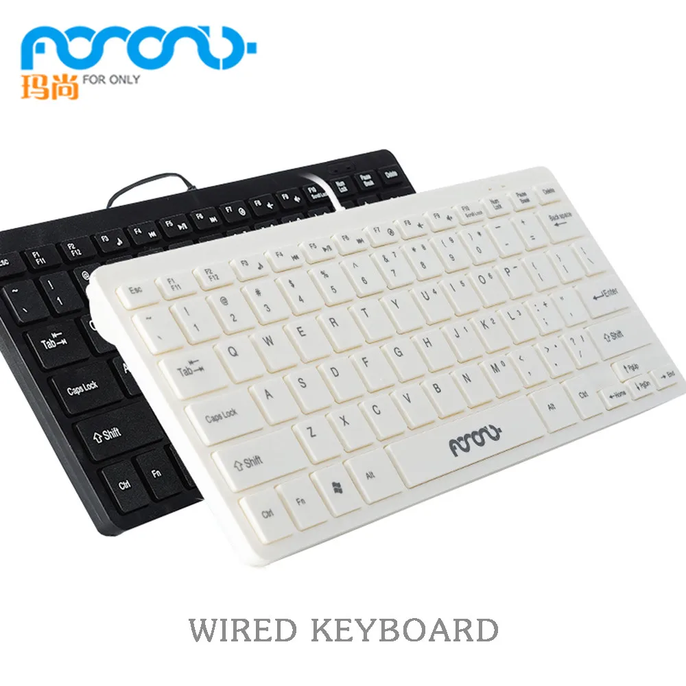 Mini Mac Multimedia Keyboards USB Cable Wired Computer Music Playing Keyboard For Windows