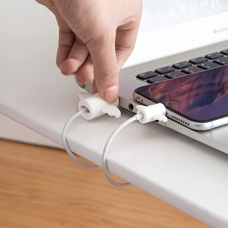 10 шт./лот мультяшный защитный USB кабель для наушников наушники защита кабеля