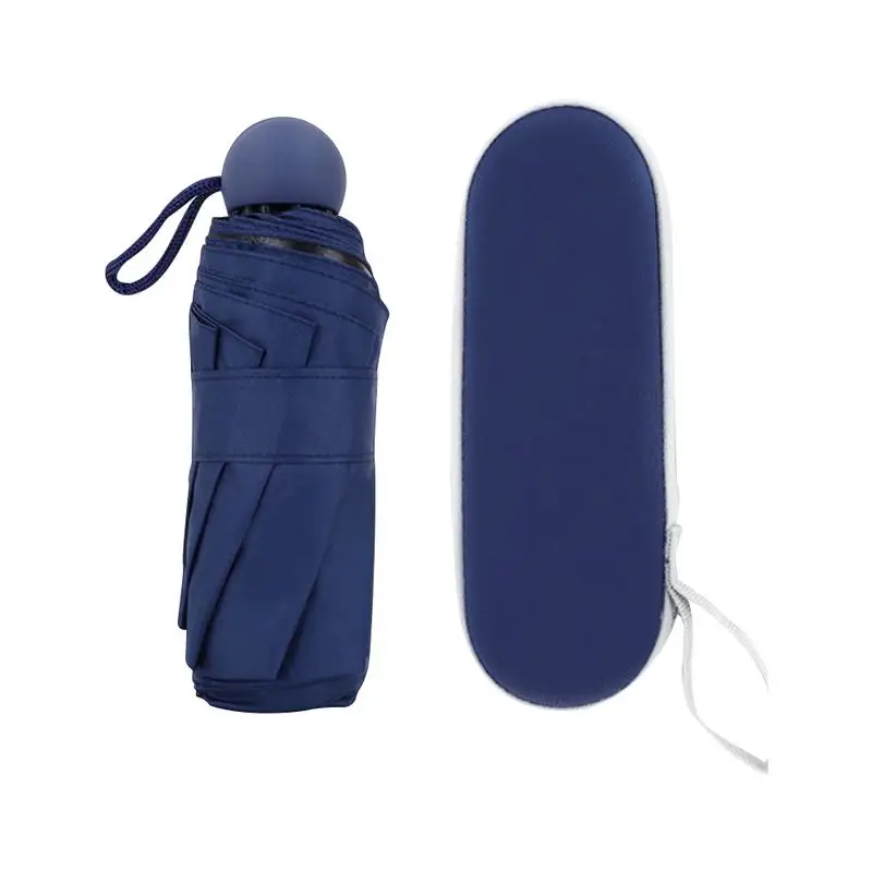 Карманный мини-зонтик унисекс зонтик-капсула ультра легкий солнцезащитный головной платок портативный солнечный зонтик складной путешествия зонтик - Цвет: Blue
