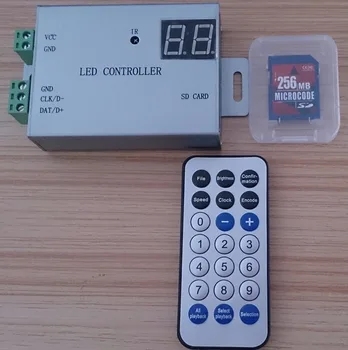 

IR LED SD card pixel controller,max 4096pixels controlled(LED built software)