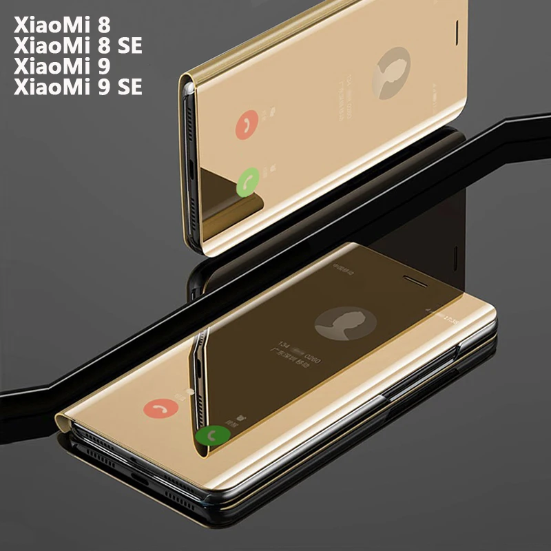 YonLinTan флип умный зеркальный чехол для телефона XiaoMi 8 9 Se Mi 8Se 9Se кожаные прозрачные