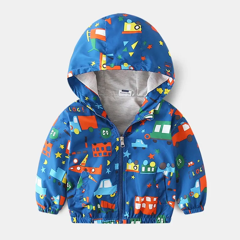 Весенне-осеннее Детское пальто, детская куртка, верхняя одежда для мальчиков и девочек, модная ветровка с рисунком для мальчиков, одежда для малышей - Цвет: Style 14