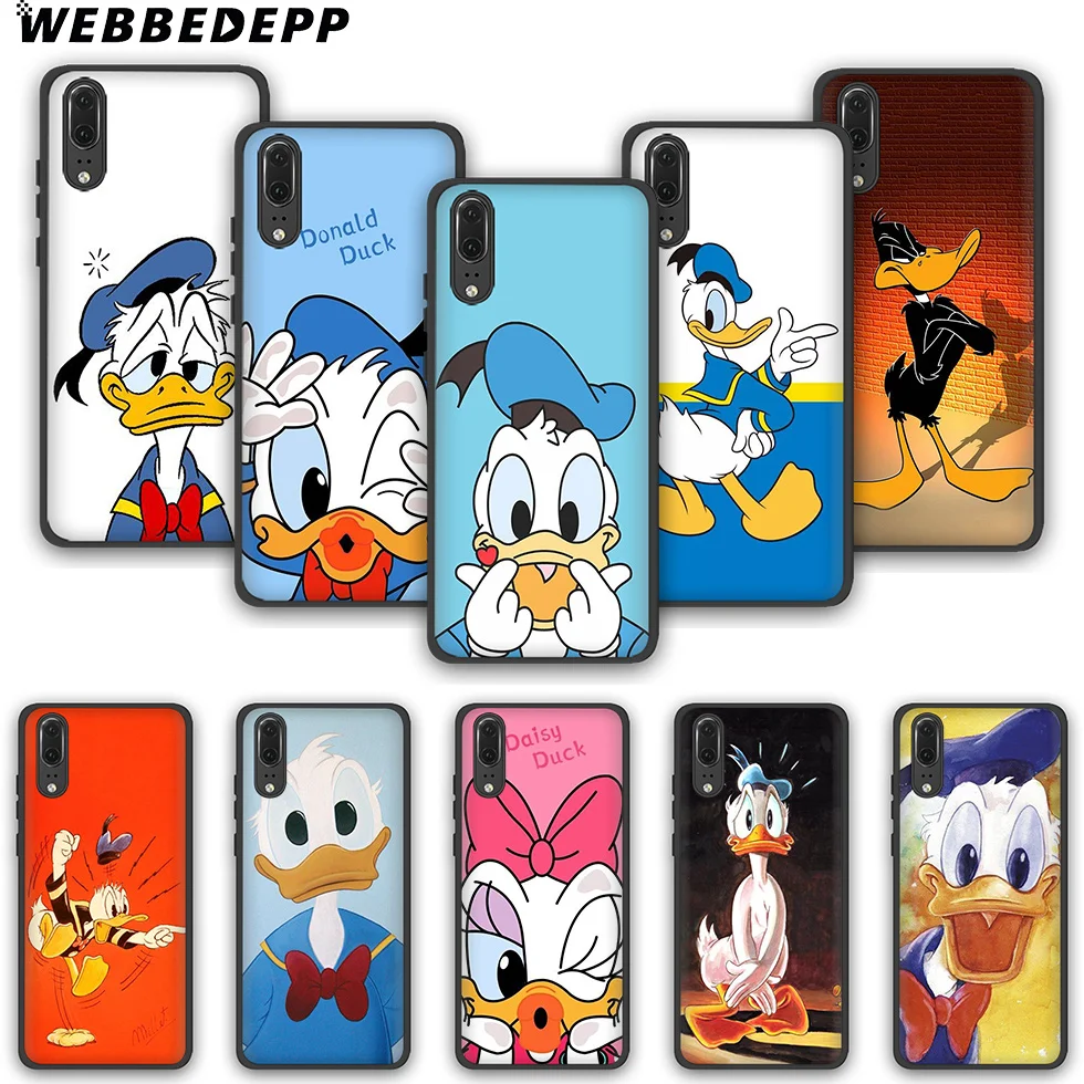 WEBBEDEPP Дональд Дак ТПУ чехол для телефона Huawei P10 P20 P30 Lite Pro Y6 Y7 prime 2018 Y9 2019 |